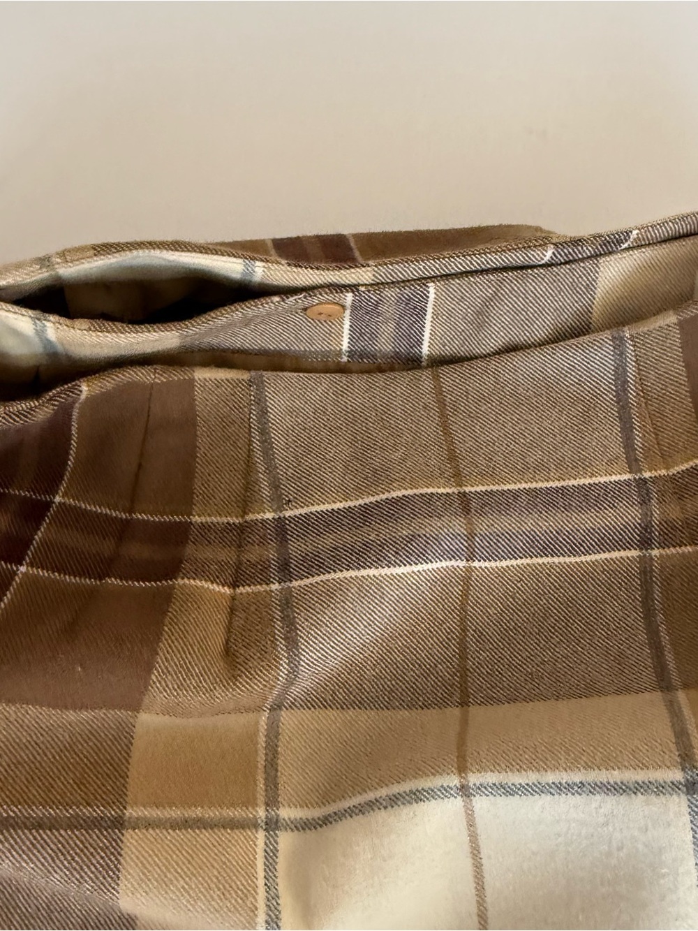 Vintage Talbots 100% Lambswool Plaid Fringe Wrap Maxi Skirt Size 8 - Picture 7 of 7